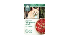PURE NATURE CAT Wildschwein Ente - dzik z kaczką i rumiankiem dla dorosłych kotów (12 szt. x 85g)