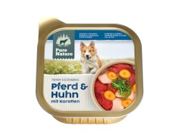 PURE NATURE DOG Pferd Huhn - konina i kurczak z marchewką i algami dla dorosłych psów (150g)