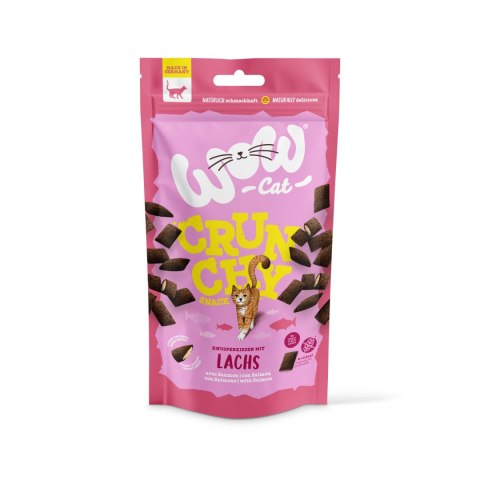 WOW CAT Crunchy Snack Lachs - chrupiące przysmaki z łososiem (60g)