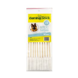 BambooStick - patyczki bambusowe do czyszczenia uszu psa, L/XL (10 patyczków)