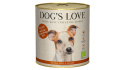 DOG'S LOVE BIO RIND - ekologiczna wołowina z ryżem, cukinią i jabłkiem (800g)