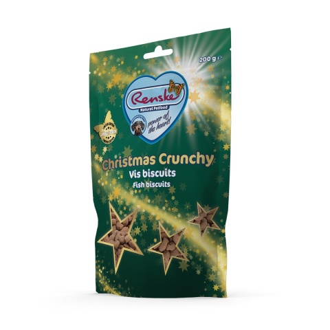 RENSKE Christmas Crunchy Biscuits Fish - świąteczne ciasteczka z ryb dla psa (200g)