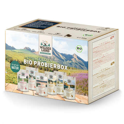 WILDES LAND CAT BIO Box - box próbny karm bio (6x85g)