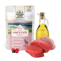 WILDES LAND CAT Classic Rind Pute - wołowina i indyk z żurawiną (100g)