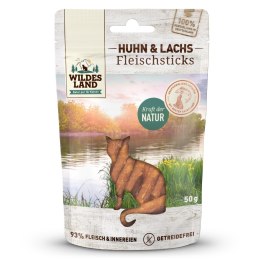 WILDES LAND CAT Fleischsticks Huhn Lachs - patyczki z kurczaka i łososia (50g)