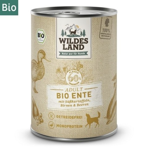WILDES LAND DOG BIO Ente - bio kaczka z batatami, gruszką i jagodami (400g)