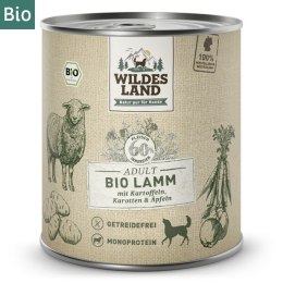 WILDES LAND DOG BIO Lamm - bio jagnięcina z marchewką i jabłkami (800g)