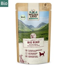 WILDES LAND DOG BIO Rind - bio wołowina z marchewką i cukinią (125g)