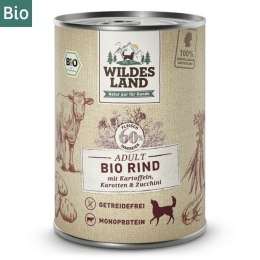 WILDES LAND DOG BIO Rind - bio wołowina z marchewką i cukinią (400g)