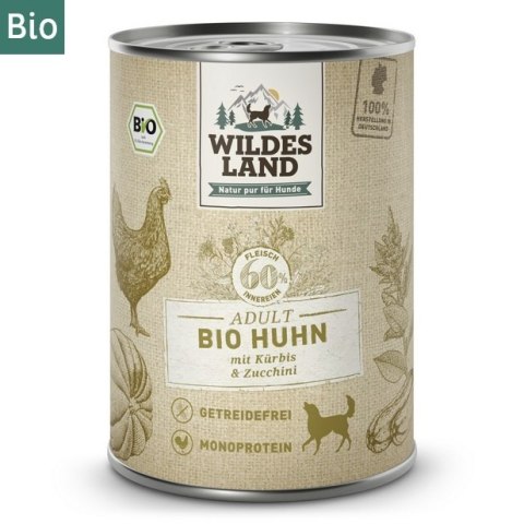 WILDES LAND DOG Bio Huhn - bio kurczak z dynią i cukinią (400g)