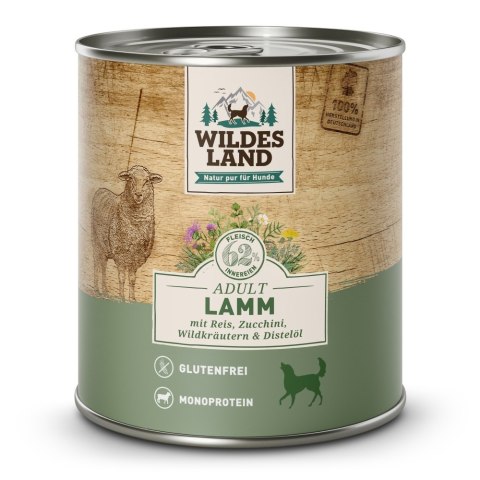 WILDES LAND DOG Classic Lamm - jagnięcina z cukinią, dziką różą i ziołami (800g)