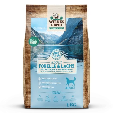 WILDES LAND DOG Forelle Lachs- pstrąg i łosoś z ziemniakami i ziołami (1kg)