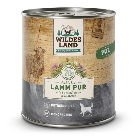 WILDES LAND DOG Lamm Pur - jagnięcina karma monobiałkowa dla psa (800g)
