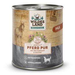 WILDES LAND DOG Pferd Pur - konina karma monobiałkowa dla psa (800g)