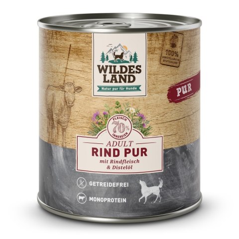 WILDES LAND DOG Rind Pur - wołowina karma monobiałkowa dla psa (800g)