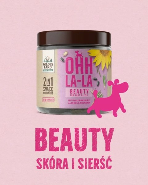 WILDES LAND DOG Snack 2w1 Beauty - przysmaki na sierść i skórę dla psa (300g)