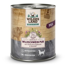 WILDES LAND DOG Wildschwein Pur - dzik karma monobiałkowa dla psa (800g)