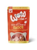 WOW CAT Filets Ente Huhn in sauce - kawałki kaczki i kurczaka w sosie (85g)