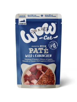 WOW CAT Senior Wild Kaninchen - dziczyzna z królikiem dla kota seniora (125g)