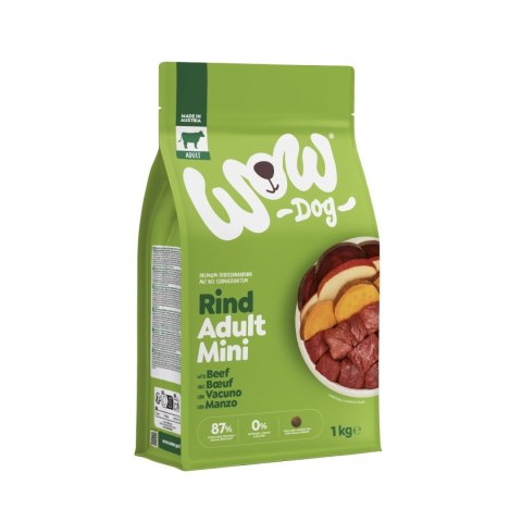 WOW DOG MINI Rind - wołowina z jabłkiem i buraczkami dla psów małych ras (1kg)