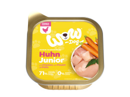 WOW Junior Huhn - kurczak z marchewką i pokrzywą dla szczeniąt (150g)