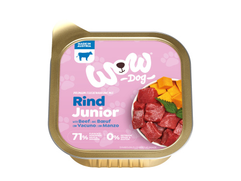 WOW Junior Rind - wołowina z dynią i pokrzywą dla szczeniąt (150g)