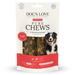 DOG'S LOVE Pure Chews Rind - gryzaki ze skóry i żwaczy wołowych (4szt.x28g)