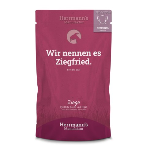 HERRMANN'S Selection Sensitive Dog Ziege - kozina z burakiem 12+2 gratis (14szt.x 150g)