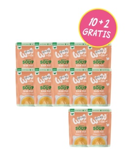 PROMOCJA-VIP-WOW CAT Suppe mit Huhn - zupa dla kota z kurczakiem 10+2 gratis (12szt.x40g)
