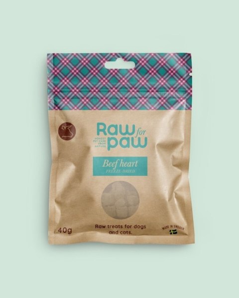 RAW for PAW Beef Heart - serca wołowe liofilizowane przysmaki (40g)