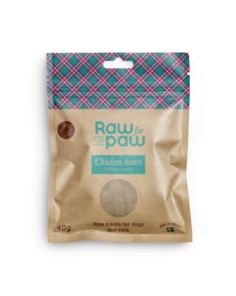 RAW for PAW Chicken Heart - serca kurczaka liofilizowane przysmaki (40g)