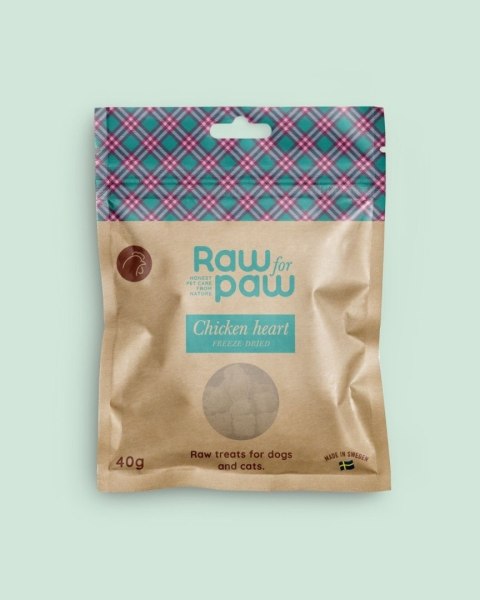 RAW for PAW Chicken Heart - serca kurczaka liofilizowane przysmaki (40g)