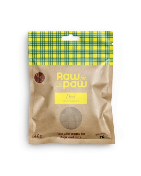 RAW for PAW WILD Deer - jeleń liofilizowane przysmaki (45g)