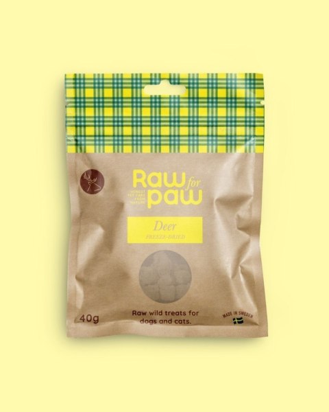RAW for PAW WILD Deer - jeleń liofilizowane przysmaki (45g)