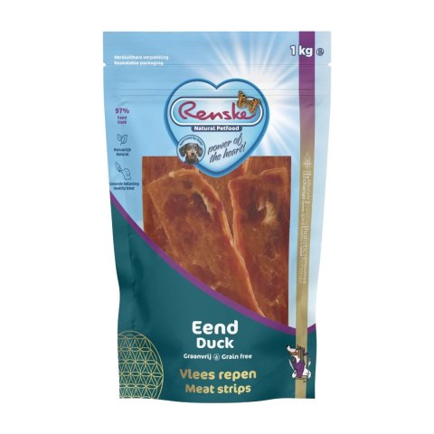 Renske healthy meat strips Duck - suszone płaty mięsa kaczki (1kg)