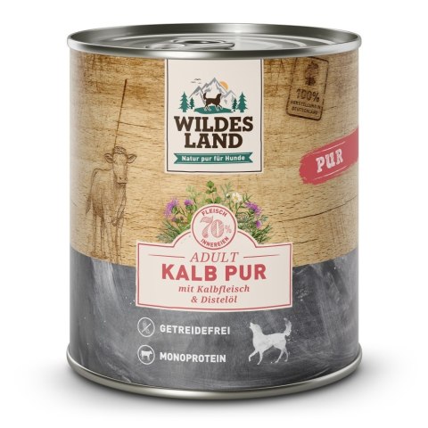WILDES LAND DOG Kalb Pur - cielęcina karma monobiałkowa dla psa (800g)