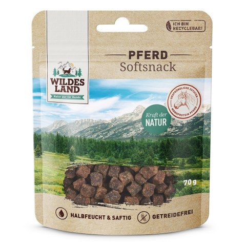 WILDES LAND DOG Softsnack Pferd - konina przysmaki półwilgotne 7+1 gratis (8szt.x70g)