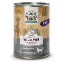 PROMOCJA-VIP-WILDES LAND DOG Wild Pur - dziczyzna karma monobiałkowa dla psa 5+1 gratis (6szt.x400g)