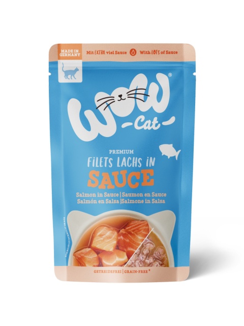 PROMOCJA-VIP-WOW CAT Lachs in sauce - filety łososia w sosie 7+1 gratis (8 szt.x 85g)