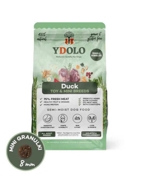 YDOLO MINI Duck - kaczka - półwilgotna karma dla małych psów (700g)