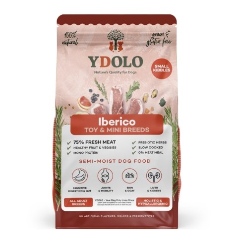 YDOLO MINI Iberico - wieprzowina Iberico - półwilgotna karma dla psów małych ras (700g)
